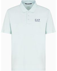 EA7 - Tennis Club Jersey-Poloshirt Aus Elastischer Viskose-Mischung - Lyst