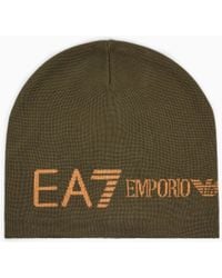 EA7 - Knitted Beanie Hat With Logo - Lyst