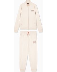 EA7 - Visibility Pure Cotton Zip-Up Tracksuit - Lyst
