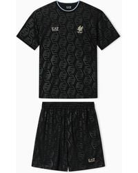 EA7 - Soccer Jersey T-Shirt And Shorts Set - Lyst