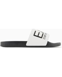 EA7 - Pantolette Mit Großem Logo Und Rutschfester Gummisohle - Lyst