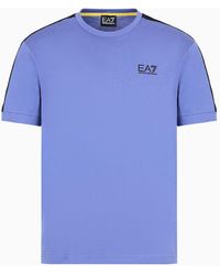EA7 - Logo Series T-shirt Mit Rundhalsausschnitt Aus Baumwolle - Lyst