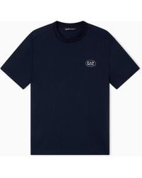 EA7 - Tennis Club Jersey-T-Shirt Mit Rundhalsausschnitt, Gefertigt Aus Einer Viskose-Mischung - Lyst