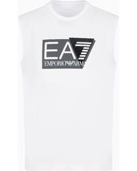 EA7 - Lux Identity Modal-blend Crew-neck T-shirt - Lyst