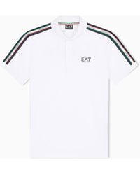 EA7 - Italian Spirit Cotton-Jersey Polo Shirt - Lyst