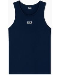 EA7 - Core Identity Cotton Jersey Tank Top - Lyst