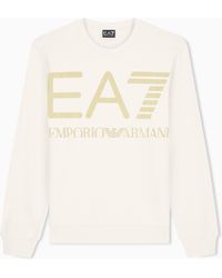EA7 - Sweatshirt Logo Series Regular Fit Cotton Jersey - Lyst