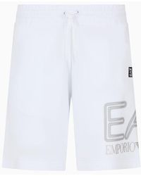 EA7 - Logo Series Bermudashorts Aus Baumwolle - Lyst
