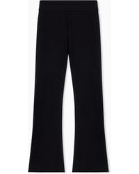 EA7 - Stretch Leggings With High Waist And Bootcut Fit Core Lady - Lyst
