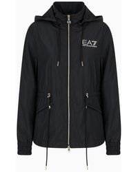 EA7 - Nylon Core Lady Hooded Jacket - Lyst
