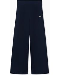 EA7 - Stretch Viscose Jersey Trousers - Lyst