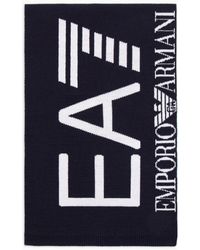 EA7 - Scarf With Oversized Logo - Lyst