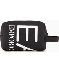 EA7 - Weekend Bag With Zip And Rubberized Finish Logo Series - Lyst