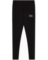 EA7 - Visibility Stretch-Jersey Leggings - Lyst