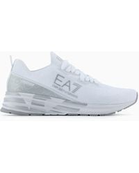 EA7 - Crusher Distance Knit Sneakers - Lyst