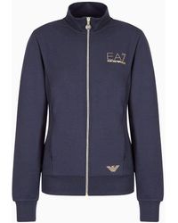 EA7 - Evolution Sweatshirt Mit Reißverschluss - Lyst