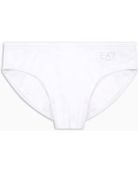EA7 - Swimming Briefs With An Elastic Waist And Drawstring - Lyst