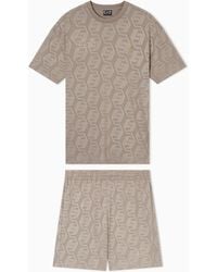 EA7 - Soccer Jersey T-Shirt And Shorts Set - Lyst