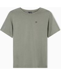 EA7 - Kurzärmeliges Core Lady T-Shirt Aus Baumwollstretch-Jersey - Lyst