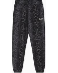 EA7 - Hose Graphic Series Im Regular Fit Aus Baumwolljersey - Lyst