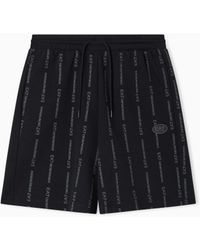 EA7 - Graphic Series Cotton-Blend Bermuda Shorts - Lyst