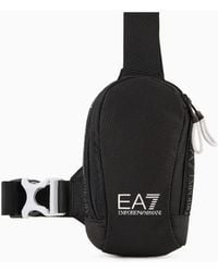 EA7 - Runder Mini-rucksack Der Logo Series, Gefertigt Aus Funktionsgewebe - Lyst