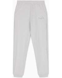 EA7 - Trousers Logo Series Regular Fit Jersey - Lyst
