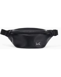 EA7 - Belt Bag With Contrasting Logo And Adjustable Shoulder Strap - Lyst
