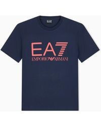 EA7 - Armani Olimpia Milano Pure Cotton T-Shirt - Lyst