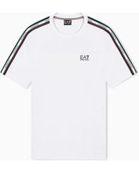 EA7 - Italian Spirit Cotton-Jersey Crew-Neck T-Shirt - Lyst