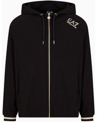 EA7 - Core Lady Plus Size Sweatshirt Mit Kapuze Aus Baumwollstretch - Lyst