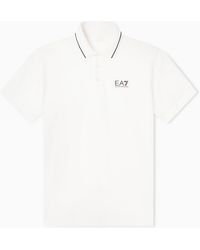 EA7 - Core Identity Stretch-Cotton Piqué Polo Shirt - Lyst