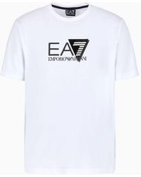 EA7 - Recycled Fabric And Stretch Cotton Visibility T-shirt - Lyst