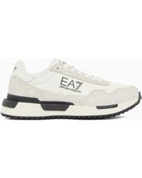 EA7 - Fabric Sneaker With Suede Inserts Vintage Running - Lyst