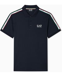 EA7 - Italian Spirit Cotton-Jersey Polo Shirt - Lyst