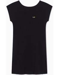 EA7 - Stretch Cotton Jersey Short Dress - Lyst