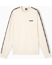 EA7 - Logo Series Cotton-Blend Interlock Sweatshirt - Lyst