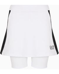 EA7 - Tennis Pro Mini Skirt In Asv Ventus7 Technical Fabric - Lyst