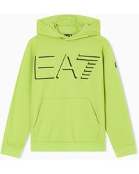 EA7 - Asv Logo Series Boy Organic Cotton-Blend Hooded Sweatshirt - Lyst