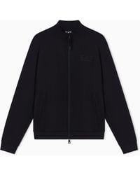 EA7 - Technical Fabric Zip-Up Sweatshirt - Lyst