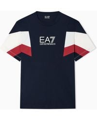 EA7 - Summer Block Cotton Jersey Crew-Neck T-Shirt - Lyst
