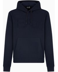EA7 - Felpa Con Cappuccio Logo Series - Lyst