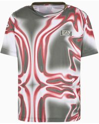 EA7 - Tennis Pro Crew-neck T-shirt In Ventus7 Technical Fabric - Lyst