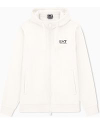 EA7 - Core Identity Cotton-Blend Hooded Sweatshirt - Lyst