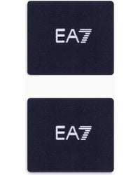 EA7 - Polsini Tennis Misto Cotone Con Logo Tennis Pro Wristband - Lyst