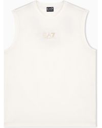 EA7 - Graphic Series Cotton-Jersey Tank Top - Lyst