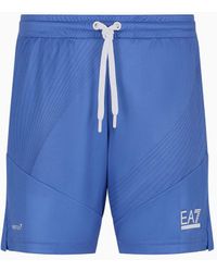 EA7 - Tennis Pro Print Shorts In Ventus7 Technical Fabric - Lyst