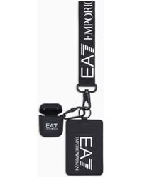 EA7 - Porta Carte Da Polso Con Custodia Per Airpods E Maxi Logo - Lyst