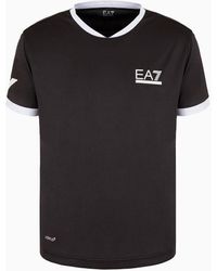 EA7 - Tennis Pro T-shirt Mit Print Aus Ventus7-funktionsgewebe - Lyst