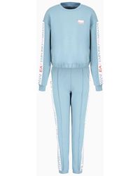 EA7 - Dynamic Athlete Tracksuit In Asv Natural Ventus7 Technical Fabric - Lyst